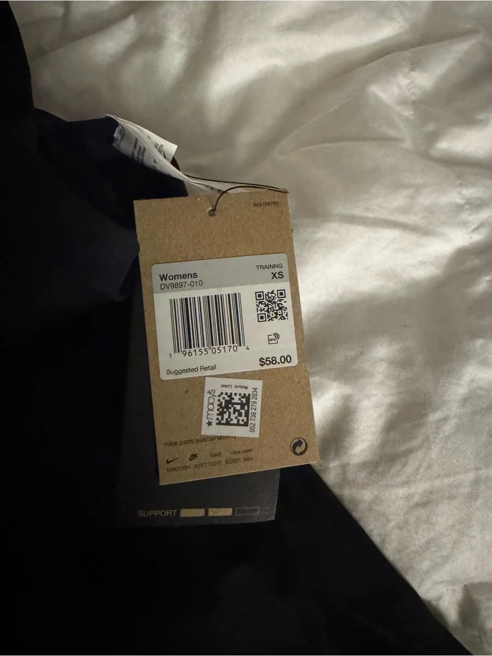 NWT Nike Black Racerback Tank with White Swoosh